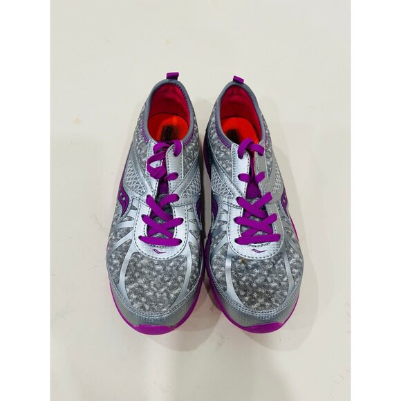 Saucony Girl's 2.5 Wide Silver Lavender Volt Sneaker‎ - Picture 2 of 5
